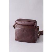 Lakeland Leather Men's 'Keswick' Small Leather Messenger Bag in Brown