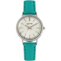 Sophie and Freda Women's Berlin Leather-Band Watch in Turquoise