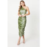 Debut London by Coast Metallic Jersey One Shoulder Dress