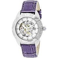 Godiva Automatic MOP Leather-Band Watch