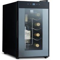 Subcold Barcool VINO8 - Table-Top Wine Fridge Black | 5-18C | Wine Cooler | LED + Digital Display | Glass Door Drinks Cellar | Single-Zone (8