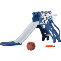 AIYAPLAY Kids Slide with Basketball Hoop, Basketball, for 18-36 Months in Blue