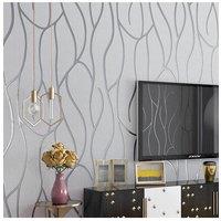 3D Embossed Curve Wave Pattern Printed Wallpaper 53cm x 950cm