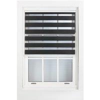 Furnished Black Day & Night Roller Blinds - Zebra Blind Dim or Translucent Vision Roller Shades for Windows & Doors - Dual Layer Fabric