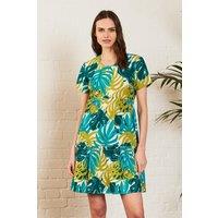 Nomads Clothing Women's Cotton Poplin Gathered Tunic Dress in Teal | Size: 8
