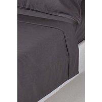 Homescapes Egyptian Cotton Flat Sheet 1000 Thread Count in Charcoal | Size: Single Flat