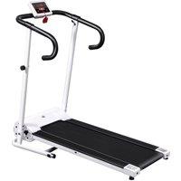 HOMCOM Motorised Electric Treadmill Running Machine Fitness Folding Exercise Run in White