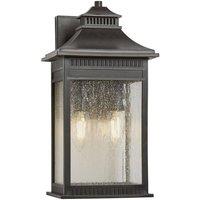 Netlighting Livingston 2 Light Medium Coastal Wall Lantern Imperial Bronze Finish E14