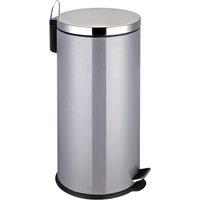 Orsina 30 Litre Matte Black Pedal Bin, Large Capacity Waste Bin With Soft Close Lid & Inner Bucket, Sleek Modern in Grey