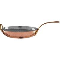 Orsina Copper Mini Frying Pan Serving Dish, Traditional Copper Skillet With Brass Handles, Ideal For Serving in Gold