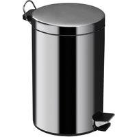 Orsina 5 Litre Pedal Bin, Compact Stainless Steel Bin With Soft Close Lid & Removable Inner Bucket in Silver