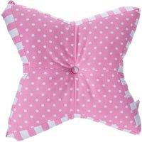 Homescapes Polka Dots Star Floor Cushion in Pink