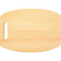 Orsina Curved Rectangular Beech Wood Chopping & Serving Board, Durable Wooden Cutting Board with Integrated Handle in Natural