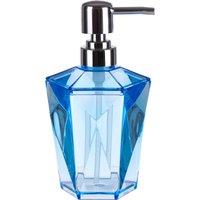 Orsina Blue Acrylic Lotion Dispenser, Textured Pump Dispenser For Lotion, Durable Translucent Bathroom Accessory