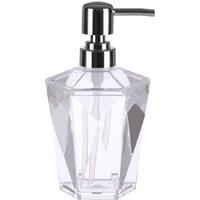 Orsina Blue Acrylic Lotion Dispenser, Textured Pump Dispenser For Lotion, Durable Translucent Bathroom Accessory in Clear