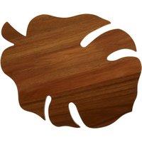 Orsina Leaf Design Chopping Board, Natural Wood Chopping Board For Kitchen Counter Top, Wood Chopping Board in Brown