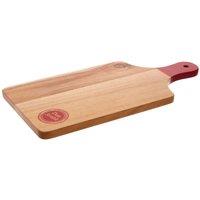 Orsina Rubberwood Chopping & Serving Board, Durable Red Handle Cutting Board for Kitchen in Natural