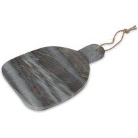 Orsina Rounded Grey Marble Chopping & Serving Board, Durable Natural Stone Board For Kitchen Use in Black