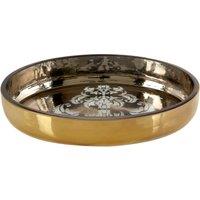 Orsina Elissa Oval Soap Dish, Gold Coloured Glass