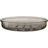 Orsina Ridley Glass Soap Dish, Smoky Glass in Clear