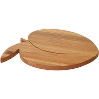 Orsina Peach Design Chopping Board, Natural Wood Chopping Board For Kitchen Counter Top, Wood Chopping Board in Brown
