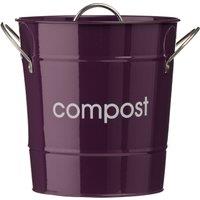 Orsina Compact Compost Steel Bucket Bin in Purple