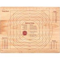 Orsina Rubberwood Pastry Board, Durable Wooden Pastry Board with Measurement Guides in Natural