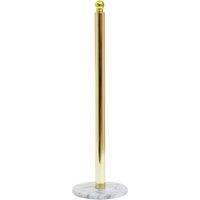 Orsina Stable Light Gold Large Toilet Roll Holder With Marble Base, Design Toilet Holder, Sturdy Roll Holder