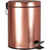Orsina 5000ml Rose Gold Pedal Bin, Stylish Metal Waste Bin With Soft Close Lid & Removable Inner Bucket, Elegant
