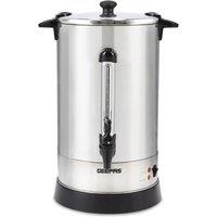 Geepas 20L Hot Water Dispenser Catering Urn 1650W - Stainless Steel Tea Coffee Boiler with Keep Warm in Silver