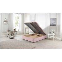 Somnior Richworth End Opening Storage Ottoman Bed in Plush Fabric in Pink | Size: Super King