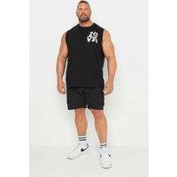 BadRhino Men's Crinkle Nylon Cargo Shorts in Black | Size: 4XL