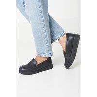 Good For the Sole Women's : Lily Comfort Wedge Loafers in Black | Size: 6