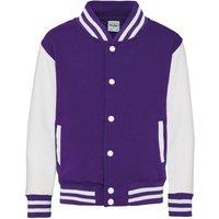 AWDis Varsity Jacket in Purple | Size: 3-4 Years
