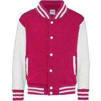 AWDis Varsity Jacket in Pink | Size: 3-4 Years