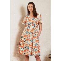 Nomads Clothing Women's Cotton Kimono Sleeve Dress in White | Size: 14