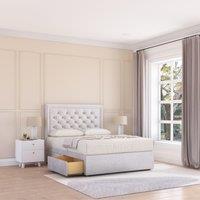 Montana Plush Velvet Memory Foam Bed Set With 2 Drawers, Mattress & Headboard