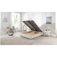 Somnior Richworth End Opening Storage Ottoman Bed in Plush Fabric in Ivory | Size: Small Single