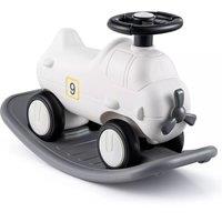 Costway 3-in-1 Toddler Rocking Horse Sliding Car Ride On Toy W/ Detachable Balance Board in White
