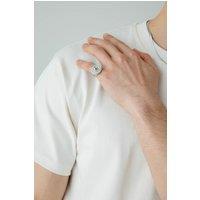 SVNX Men's Compass Signet Pinky Ring in Silver