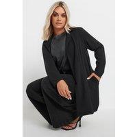 Yours Women's Longline Blazer in Black | Size: 22