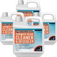 ProKleen Shower Head Cleaner & Descaler - Bacteria & Limescale Remover 4 x 1L in Clear