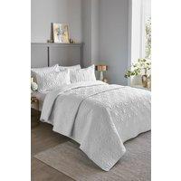 Serene 'Cavali' Pinsonic Microfibre Duvet Cover Set in White | Size: Single