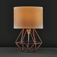 ValueLights Mini Angus Copper Table Lamp