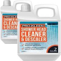 ProKleen Shower Head Cleaner & Descaler - Bacteria & Limescale Remover 2 x 1L in Clear