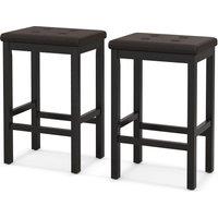 Set of 2 Bar Stools 61cm Counter Height Stool Kitchen Modern Breakfast Stool