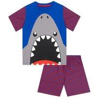 Harry Bear Boy's Shark Short Pyjamas in Blue | Size: 5-6 Years
