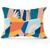 Warren Reed - Designer Modern Floral Pattern Cushions in Pink | Size: 33 cm x 48 cm