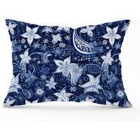 Warren Reed - Designer Paisley Christmas Stars Blue Cushions | Size: 33 cm x 48 cm