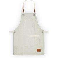 Barbary & Oak Cotton Apron with Leather Details BO877004 in Cream